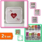 Hereveoyuncak Ilk Yardım Ecza Saklama Kutusu + 6 Adet Buzdolabı Içi Mini Organizer Kutu Düzenleyici - 2li Set G3K3