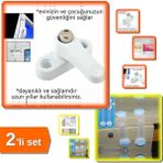 Hereveoyuncak Kapı - Pencere Çelik Güvenlik Kilidi + Çocuk Dolap - Çekmece Emniyet Kilidi 2li Set - Y2R6QP