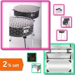 Hereveoyuncak Katlanabilir Lüks Mangal No3 Büyük Boy 1 Adet + Katlanabilir Mangal 1 Adet - 2li Set W8P2E5