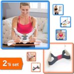 Hereveoyuncak Kol ve Göğüs Egzersiz Fitness Cihazı 1 Adet + Ayak Parmak Egzersiz Lastiği 1 Adet - 2li Set D8U3K8