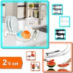 Hereveoyuncak Kurutmalık Multi Bulaşıklık Tabaklık + Karpuz Kavun Dilimleme Bıçağı - 2li Set K0Y2L5