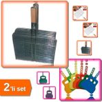 Hereveoyuncak Mangal Izgarası Tel Izgara + Mangal Yelpazesi 2li Set - Barbekü Keyfi Için Pratik Set X5T9QK