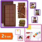 Hereveoyuncak Meşhur Dubai Çikolatası Silikon Kalıbı + Renkli Silikon Spatula Büyük - 2li Set P3T1D8