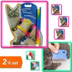 HerEveOyuncak Multicolor Kedi Tasması + Kedi Köpek Bit Pire Tarağı - 2li Set X7Y1M4