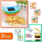 Hereveoyuncak Patates Dilimleyici Pratik + Chips Chopper Şekilli Meyve Dilimleyici - 2li Set DEF123