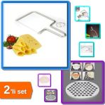 Hereveoyuncak Peynir Kesme Teli Dilimleyici + 61 Bölmeli Mantı Kalıbı Pratik - 2li Set H6D9Q2