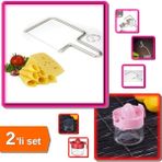 Hereveoyuncak Peynir Kesme Teli Dilimleyici + Narenciye Cam Kavanozlu Limon Sıkacağı 300 ml - 2li Set L5Q9Z9