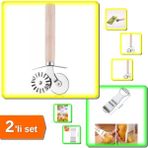 Hereveoyuncak Pizza Kesici ve Hamur Ruleti + 5 Fonksiyonlu Rende Soyacak - 2li Set U1Y4Q3