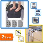 Hereveoyuncak Sihirli Su Emici Kaydırmaz Banyo Paspası + 20 Adet Kablo Sabitleyici Yapışkanlı Klips - 2li Set R9L6