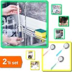 Hereveoyuncak Silikon Biberon ve Şişe Fırçası + Mangal Temizleme Fırçası - Barbekü Lavabo Fırçası - 2li Set A4Y8Y0