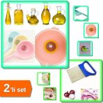 Hereveoyuncak Sıvı Yağ Süzgeci - Huni Şeklinde Süzgeç + Kolay Kesim Dilimleme Aparatı - 2li Set G8Y1G4