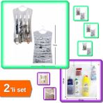 Hereveoyuncak Siyah Çizgili Elbise Şeklinde Takı Organizeri + 8 Cepli Bebek Beşik Düzenleyici - 2li Set F6K7V1