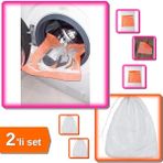 Hereveoyuncak Turuncu Fermuarlı Ayakkabı Yıkama Filesi 36X36 cm + Perde Yıkama Filesi 60X80 cm - 2li Set F9N6J1
