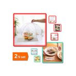 Hereveoyuncak Yemek Koruma Şemsiyesi 1 Adet + Lastikli Tencere ve Tabak Bonesi 20 cm 100 Adet - 2li Set H4E7B1