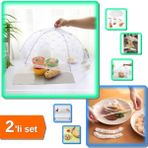 Hereveoyuncak Yemek Koruma Şemsiyesi 1 Adet + Lastikli Tencere ve Tabak Bonesi 22 cm 100 Adet - 2li Set N8H0B3