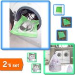 Hereveoyuncak Yeşil Hassas Fermuarlı Ayakkabı Çamaşır Yıkama Filesi + Çamaşır Yıkama Filesi - Büyük Boy - 2li Set