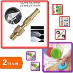 Hereveoyuncak Yüksek Basınçlı Ayarlanabilir Hortum Başlığı + Tükenmeyen Silikon Bulaşık Fırçası - 2li Set X1F1G2