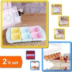 Hereveoyuncak Yumurta Saklama Kabı + 6 Bölmeli Kahvaltılık - 2li Set ABC789