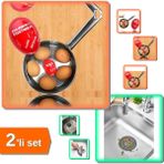 Hereveoyuncak Yumurta Zamanlayıcı + Silikon Mutfak Lavabo Süzgeci - 2li Set ZT4M1
