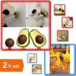 Hereveoyuncak Yumurtlayan Tavuk Anahtarlık + Avokado Kedi Nanesi Oyuncağı 2li Set - Eğlenceli 2li Set 9FK2XQ