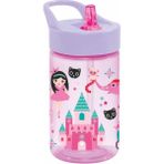 Herevin Desenli Cam Matara Flamingo 500 cc Pembe Renkli Hafif ve Taşınabilir