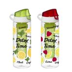 Herevin İkili Limon-Çilek Desen Detox Matara 650ml