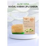 Heriya El Yapımı Kabak Lifli Doğal Aloe Vera Özlü Güzellik Sabunu - 1 adet