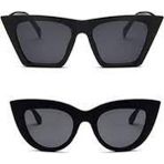 herkesetoptantic 2’li <b>Cat Eye Retro Güneş Gözlüğü (Siyah)</b><b> <b> Cat Eye Oval Güneş Gözlüğü (Siyah)</b><b>
