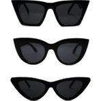 herkesetoptantic 3’lü <b>Cat Eye Dörtgen Güneş Gözlüğü (Siyah)</b><b> <b> Cat Eye Oval Güneş Gözlüğü (Siyah)</b><b><b> Cat Eye Retro Güneş Gözlüğü (Siyah)</b><b>