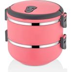 herkesetoptantic Freshbox 2 Katlı Sefer Tası Yemek Termosu (Pembe) - Açık Pembe
