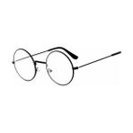 herkesetoptantic John Lennon Şeffaf Cam Unisex Gözlük (Siyah) - Metalik Siyah