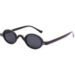 herkesetoptantic Minimal Vintage Retro Oval Kemik Unisex Güneş Gözlüğü (Siyah)