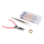 Herklotzn 1128 adet küpe yapım malzemeleri seti, küpe kancası, atlama halkası, pense, cımbız, küpe yapımı ve onarımı için zıplama halkası açacağı