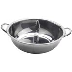 Herklotzn 28cm Sıcak Pot Bölünmüş Paslanmaz Çelik 28cm Güveç Kuralı Uyumlu Çorba Tencere Ev Mutfak