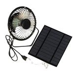 Herklotzn 5W 5V Güneş Paneli Powered by Fan, Taşınabilir Mini Soğutma Fanı Kamp Yat Köpek için 4 İnç USB Taşınabilir Fan