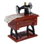 Herklotzn Rüzgar Up Vintage Mini Dikiş Makinesi Stili Müzik Kutusu