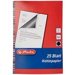 Herlitz 10303725 karbon kağıt, dakika, A4, 25 yaprak, siyah