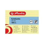 Herlitz 1150713 Kartotek A7 100 Yaprak Çizgili Sarı