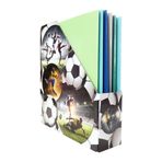 HERMA 19716 Klasör A4 Futbol Motifli, 7,5 cm Genişliğinde, Katlanabilir, Sağlam Karton, Kız ve Erkek Çocukları için Dar Dergi Tutucu, Belgeleri, Evrakları, Dosyaları Saklamak için