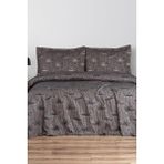 Hermes 3 Parça Çift Kişilik Pike Takımı 230X250 Antrasit