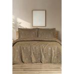 Hermes 3 Parça Çift Kişilik Pike Takımı 230X250 Kahve