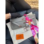 Hermes Logo Detaylı Ithal Çanta - Gri