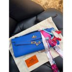 Hermes Logo Detaylı Ithal Çanta - Mavi