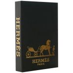 Hermes Siyah Gold Dekoratif Kitap Kutusu - Siyah - Gold