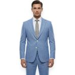HERMOSE Riviera | Azure Mavi Mikro Kaz Ayağı Desenli Jogger Takım Elbise - 6 Drop - 52