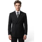 HERMOSE Signature | Onyx Siyah Kruvaze Takım Elbise - 6 Drop - 56