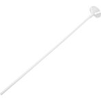 Hermoso 50X Plastik Balon Emniyet Tutucu Çubuk Bardaklar Beyaz (Yurt Dışından)