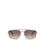 Hermossa Burcu Esmersoy X HM 1666 C2 Pilot Metal Havana Mat Gümüş Erkek Güneş Gözlüğü