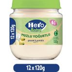 Hero Baby 12x120 gr Muzlu Yoğurtlu Kavanoz Mama