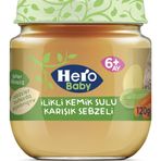 Hero Baby 6+ Ay 120 gr İlikli Kemik Sulu Karışık Sebzeli Kavanoz Mama